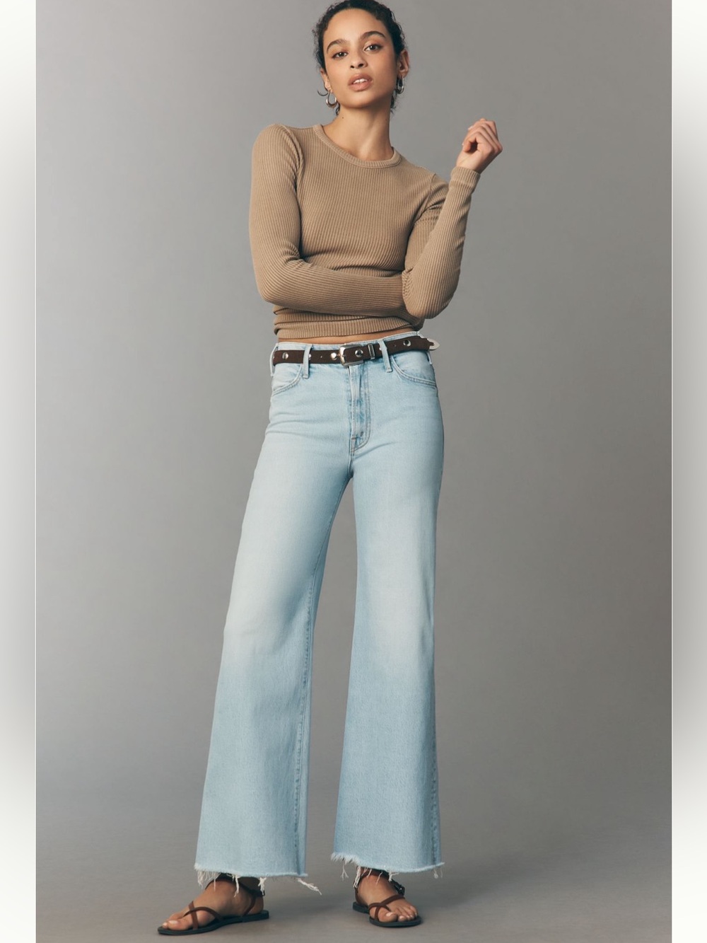 MOTHER Petite Hustler Roller Skimp High-rise Jeans - Picture 2 of 4